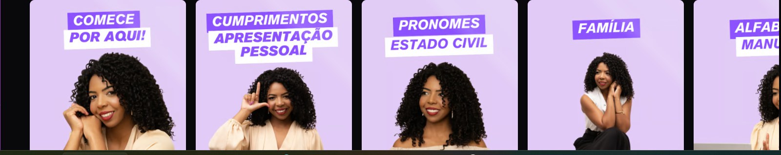 Módulos da Escola da Libras